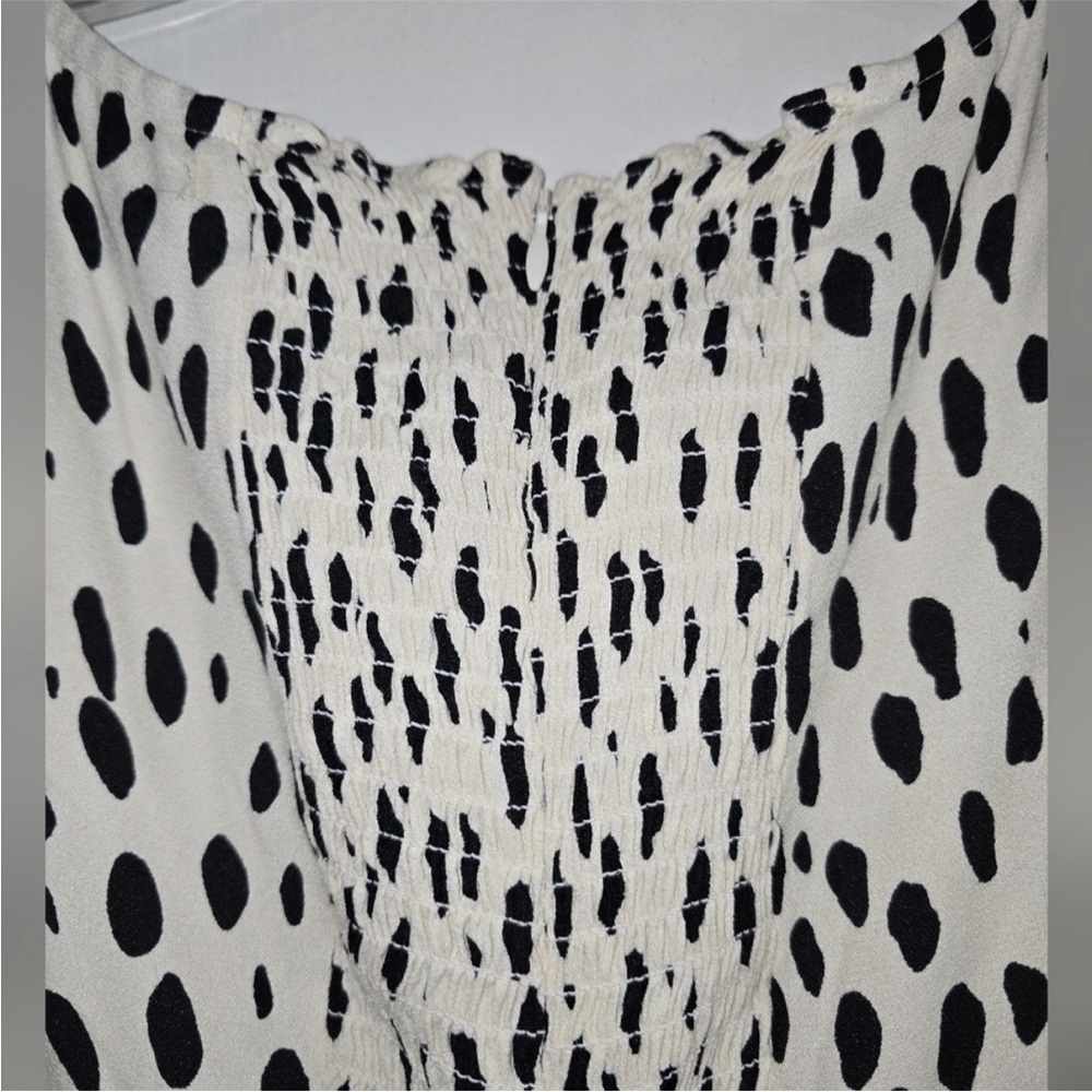 NWOT Reformation Alessi Midi Dress in
Cheetah Print Black White Long Sleeve 0 - Picture 12 of 14